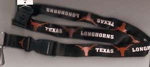 New UT Texas Longhorns Breakaway Lanyard Keychain Clip  