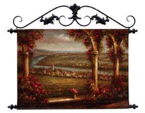 Hand Painted Canvas Landscape Wall Hanging Scoll Top  