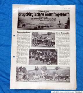   Sonntagsblatt 7.Okt. 1934 Annaberg Buchholz Erzgebirge  