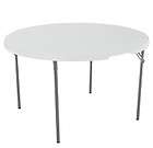   48 4 ROUND FOLD IN HALF WHITE INDOOR OUTDOOR PLASTIC TABLE NEW