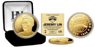 Jeremy Lin Gold Minted Coin   New York Knicks 633204757786  