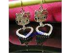    quality NEW cute Crystal PINK hello kitty earrings Gift A60  