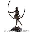 Nostalgisc​he Bronze Skulptur Dame auf Liane von Milo