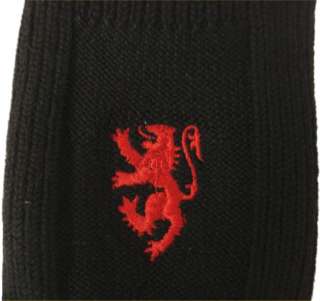 New Pair Of Red Lion Black Merino Wool Kilt Hose Sock All Sz  