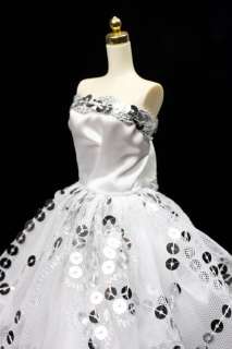 DW1114 BN White Wedding Dress Set for Barbie FR  