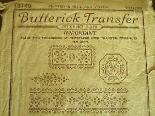 1920s era designs Butterick hot ironTransfer Pattern  