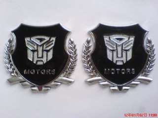 pcs Silver Transformers AUTOBOT Car stickers Emblem Metal Badge Logo 