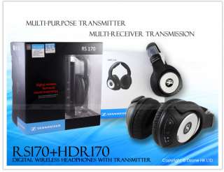 Sennheiser RS 170 Wireless Tramsmitter Headphones + Extra HDR170 