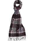JOHNSTONS OF ELGIN SHEPHERD CHECK SCARF CASHMERE MERINO WOOL NEW WITH 
