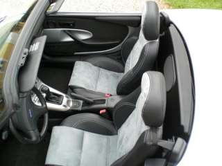 Leder Sitzbezüge für Fiat Barchetta Sitze Ancarra grau  