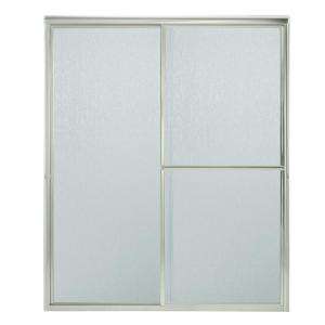   in.x 70 in. Framed Bypass Shower Door with Rain Glass Texture inNickel