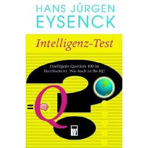 Intelligenz Test.  Hans J. Eysenck Bücher