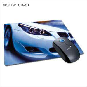 BMW Mousepad. Dein Auto und Wunschtext/Logo  
