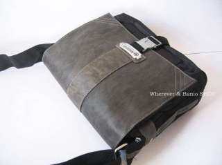_Wherever_ Mens Leather/Nylon Shoulder Bag(M6)  