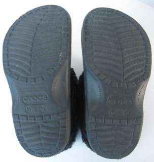 Crocs Kids Mammoth Slip Ons w/ Removable Liner Black Multiple Sizes 