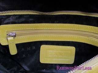 LAMB L.A.M.B By Gwen Stefani Tamba Yellow Green Apple Leather Handbag 