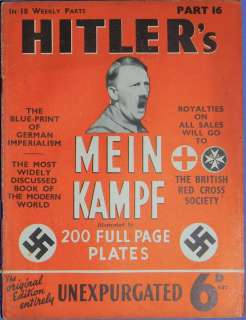 MEIN KAMPF German NAZI Rare 1ST EDITION Book ADOLF HITLER Germany ww2 
