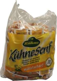 55EUR/1kg) Kühne Senf mittelscharf Portionsbeutel 150 x 10g  