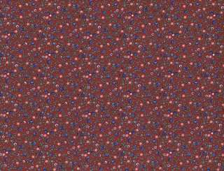 Fat Quarter Quilt Quilting Fabric Calico Small Floral Burgundy Blue 