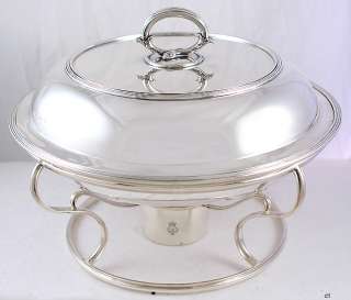 HANDSOME ENGLISH GEORGIAN STERLING SILVER CHAFING DISH  