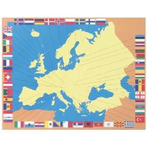 Lernspielzeug Lernmaterial Lernspiel Europa Karte nach Montessori