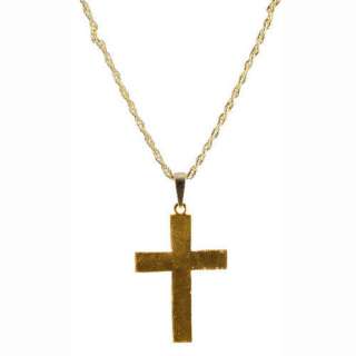 Kette Kreuz, aus Metall, gold 4015101476292  