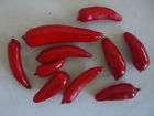 10 Peperoni Paprika Pfefferoni Chili Kunstgemüse ROT