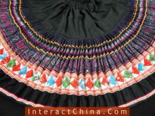 Hand Stitch Embroidery Miao Hmong Lady Dress Skirt #105  