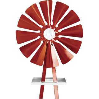 Ornamental Backyard Windmill   12H, Red/White Finish  