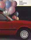 1987 Hyundai Pony Dealer Sales Brochure Book