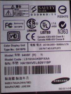 Repair Kit, Samsung 940BF, LCD Monitor, Capacitors 670541991916  