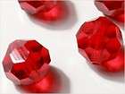 12) 10 mm FIRE POLISH VINTAGE CZECH SIAM RED FACETED G