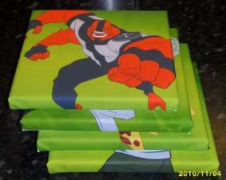 BEN 10 printed onto cotton canvas pictures.