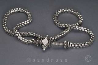 Amazing square links chain belt in silver Kerala South India 1910 