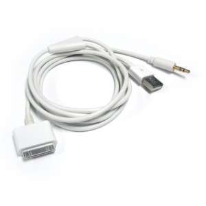   Cable USB Audio Jack Apple iPod iPhone 3G 3GS 4 Ipad 2