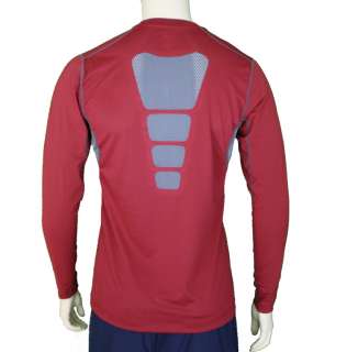 Nike Mens Dri Fit Pro Shirt Long Sleeve Zoned Cooled Maroon 384289 698 