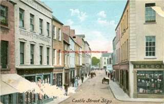 Sligo Town Castle St Colour Irish Postcard Poor Cond.  
