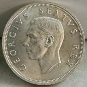 1652 1952 GEORGE VI SOUTH AFRICA 5 SHILLINGS SILVER COIN  