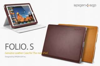 SPIGEN SGP case for new Apple iPad 3 4G Wifi Leather Case Folio S 