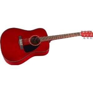  Fender Cd 60 Dreadnought Acoustic Guitar Cherry Stain 