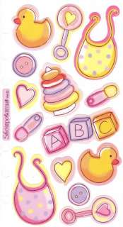 Sticko Newborn Baby Girl Toys Bibs Diaper Pins Stickers  