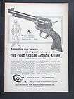 1957 COLT 45 LC Single Action Army Revolver magazine Ad