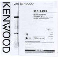 Kenwood KDC HD548U In Dash Single Din Car CD//USB Player W/Built In 