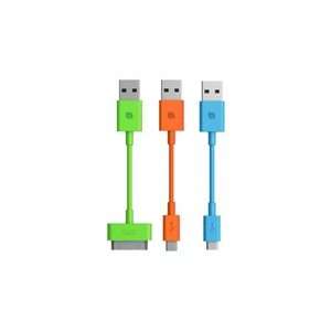  Incase EC20057 USB Cable Kit 4in Colors Cell Phones 
