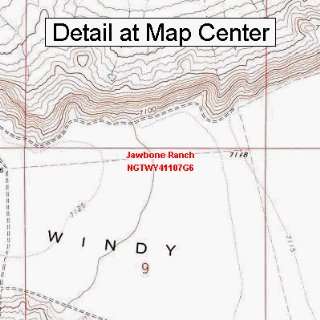  USGS Topographic Quadrangle Map   Jawbone Ranch, Wyoming 