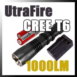 UltraFire 1000 Lumens CREE XM L T6 LED 5 Mode Flashlight Torch + 18650 