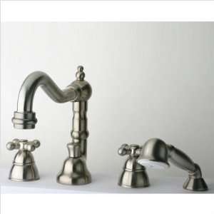 La Toscana 46PW125 Ducale Two Handle Roman Tub Faucet, Brushed Nickel