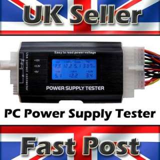 ATX Power Supply Tester 20 24 Pin SATA LCD Diagnose PSU  