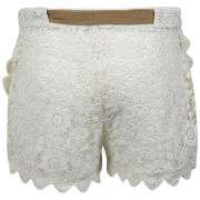 Pepe Womens Norai Lace Shorts   Cream Clothing  TheHut 