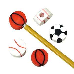  Sport Eraser Pencil Tops Toys & Games